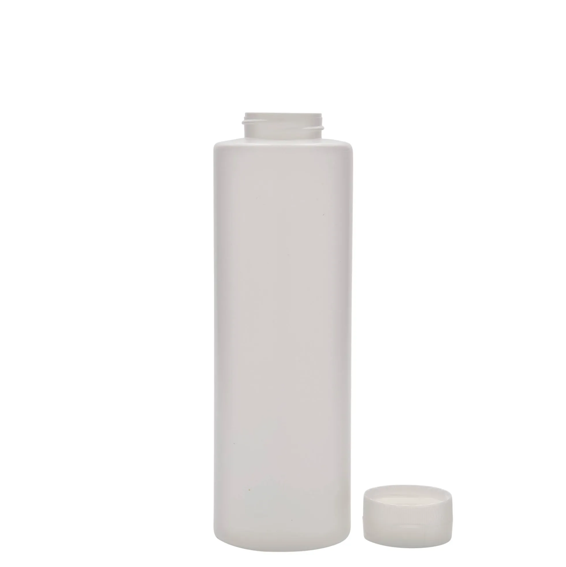 Bottiglia per salsa 500 ml, plastica LDPE, bianca, bocca: 38/400