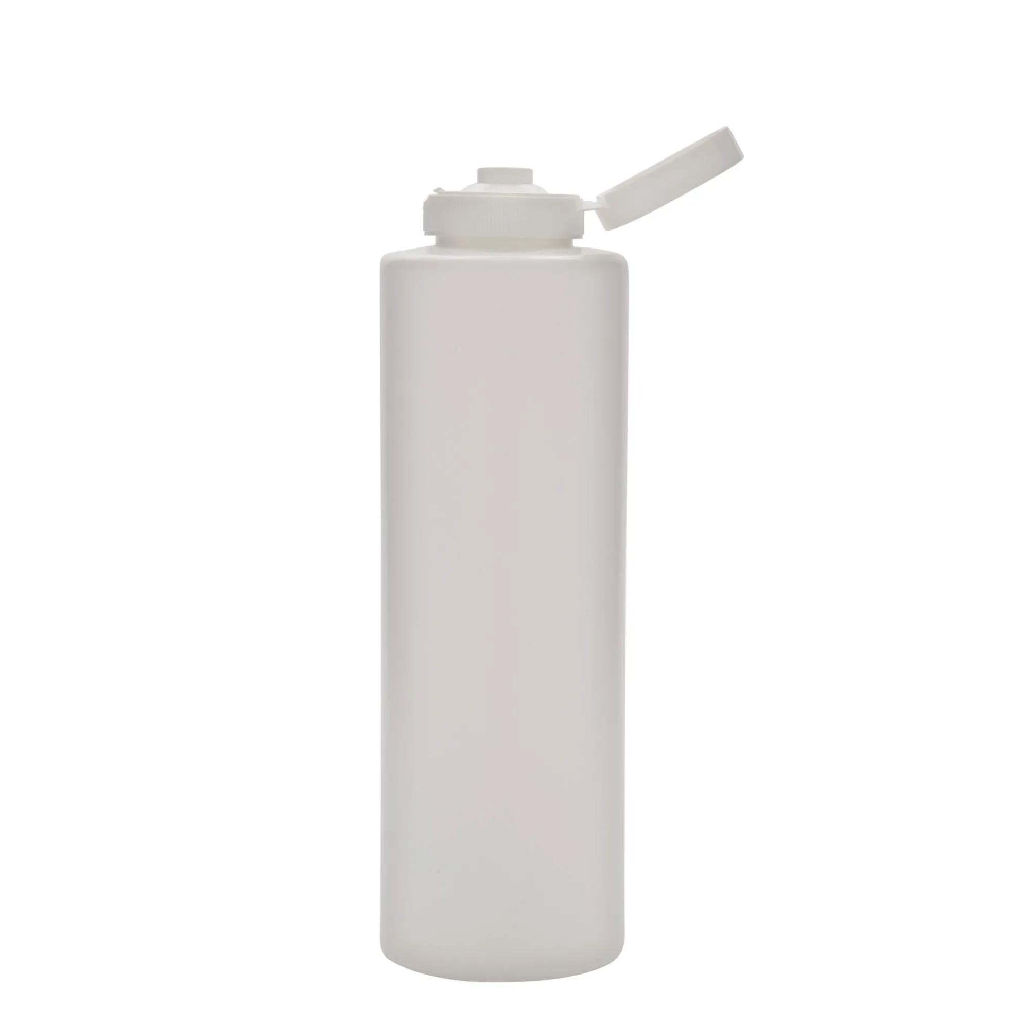 Bottiglia per salsa 500 ml, plastica LDPE, bianca, bocca: 38/400