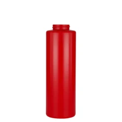 Bottiglia per salsa 500 ml, plastica LDPE, rossa, bocca: 38/400