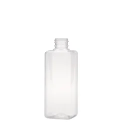 Bottiglia PET da 200 ml 'Karl', quadrata, plastica, bocca: 24/410