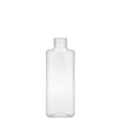 Bottiglia PET da 200 ml 'Karl', quadrata, plastica, bocca: 24/410