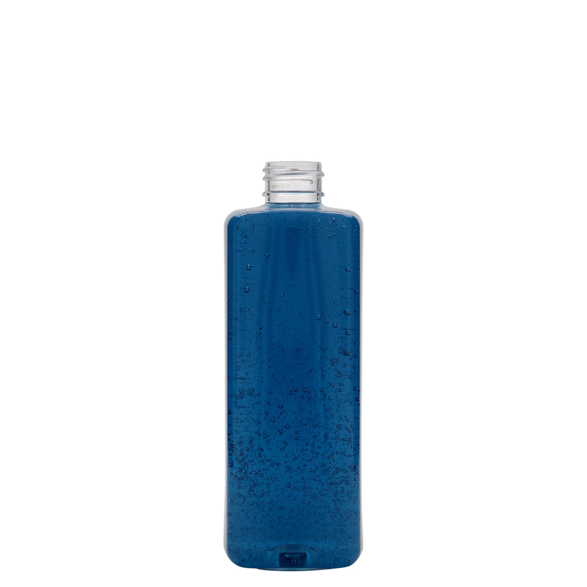 Bottiglia PET da 300 ml 'Karl', quadrata, plastica, bocca: 24/410