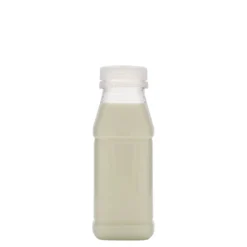 Bottiglia PET da 250 ml 'Milk and Juice Carré', quadrata, plastica, bocca: 38 mm