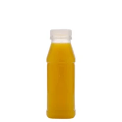 Bottiglia PET da 330 ml 'Milk and Juice Carré', quadrata, plastica, bocca: 38 mm