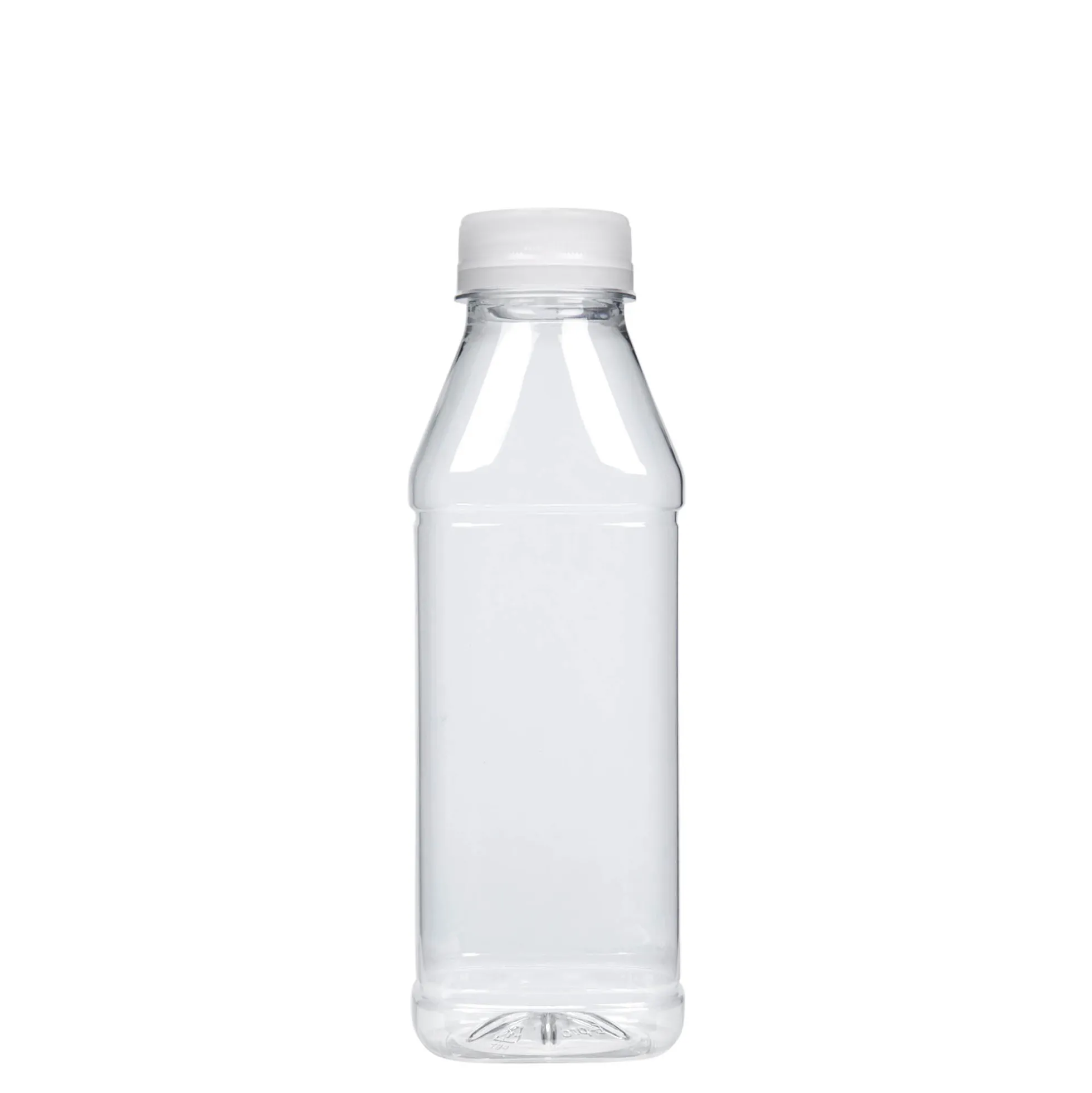 Bottiglia PET 500 ml 'Milk and Juice Carré', quadrata, plastica, bocca: 38 mm