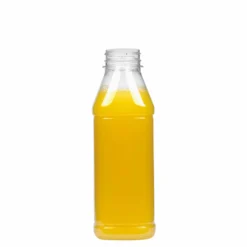 Bottiglia PET 500 ml 'Milk and Juice Carré', quadrata, plastica, bocca: 38 mm
