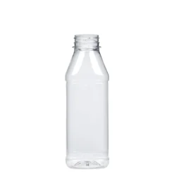 Bottiglia PET 500 ml 'Milk and Juice Carré', quadrata, plastica, bocca: 38 mm