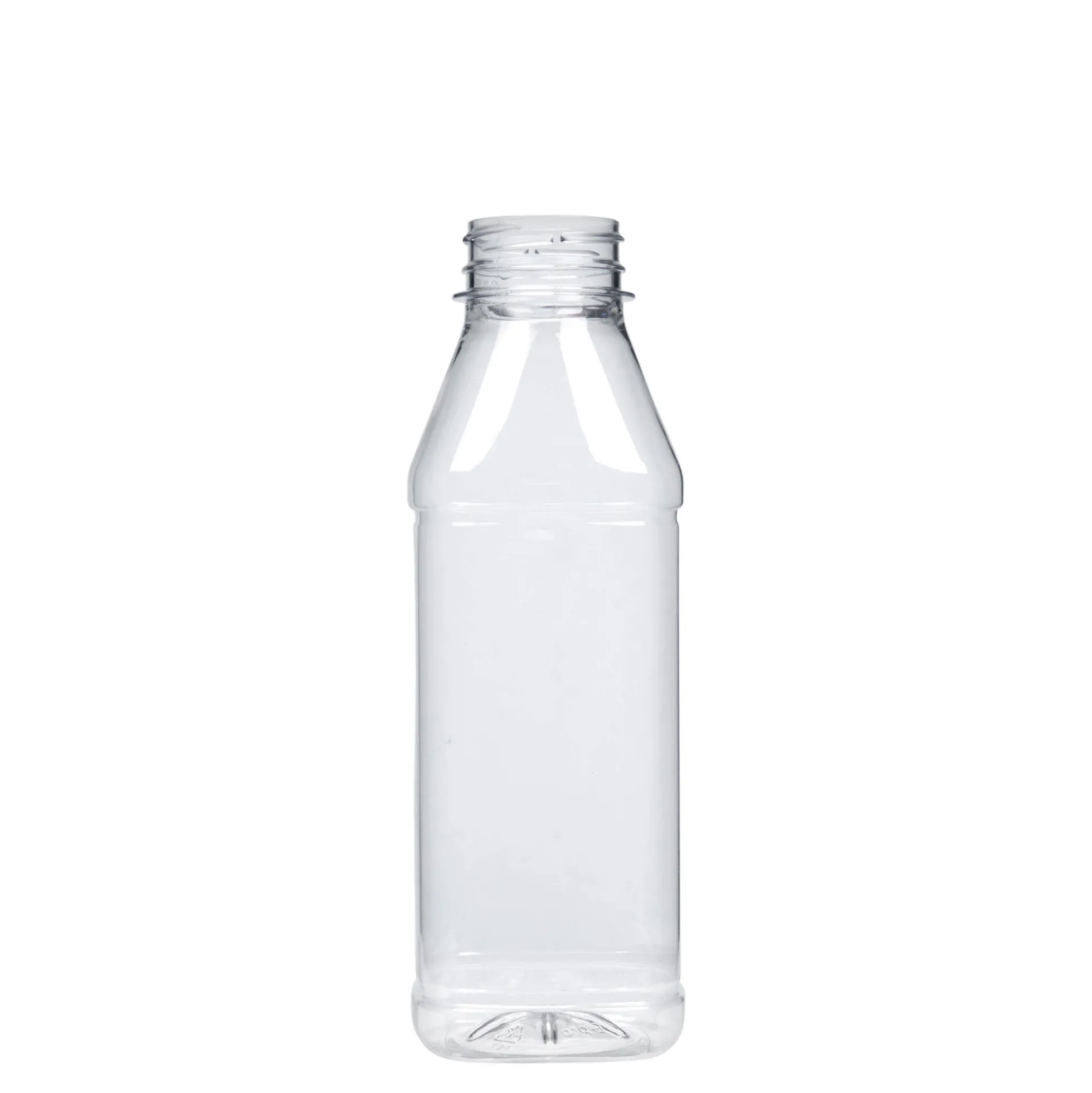 Bottiglia PET 500 ml 'Milk and Juice Carré', quadrata, plastica, bocca: 38 mm