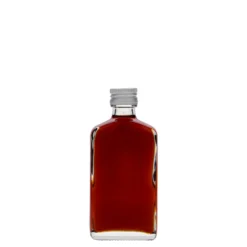 Bottiglia tascabile da 50 ml, rettangolare, vetro, bocca: PP 18