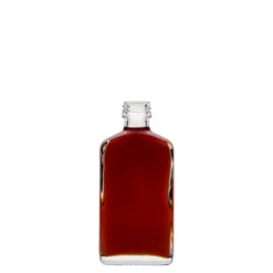 Bottiglia tascabile da 50 ml, rettangolare, vetro, bocca: PP 18
