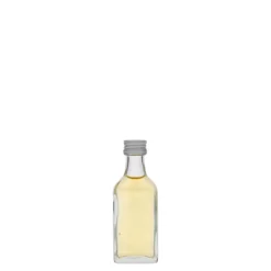 Bottiglia tascabile da 20 ml, rettangolare, vetro, bocca: PP 18