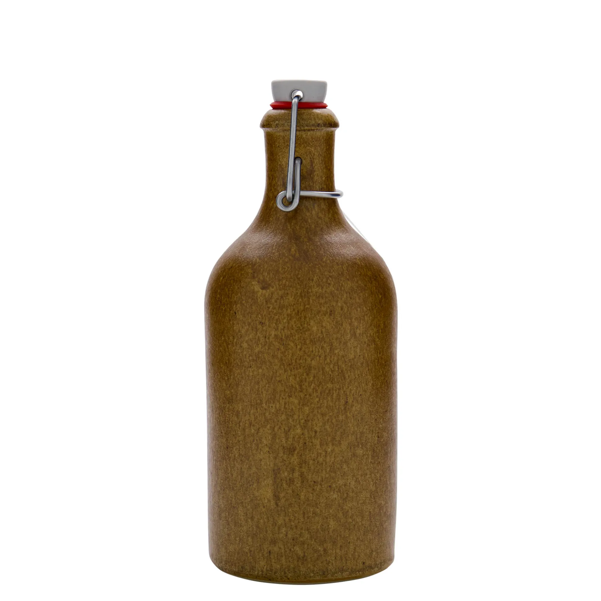 Brocca da 500 ml, gres, marrone cristallo, bocca: chiusura a staffa