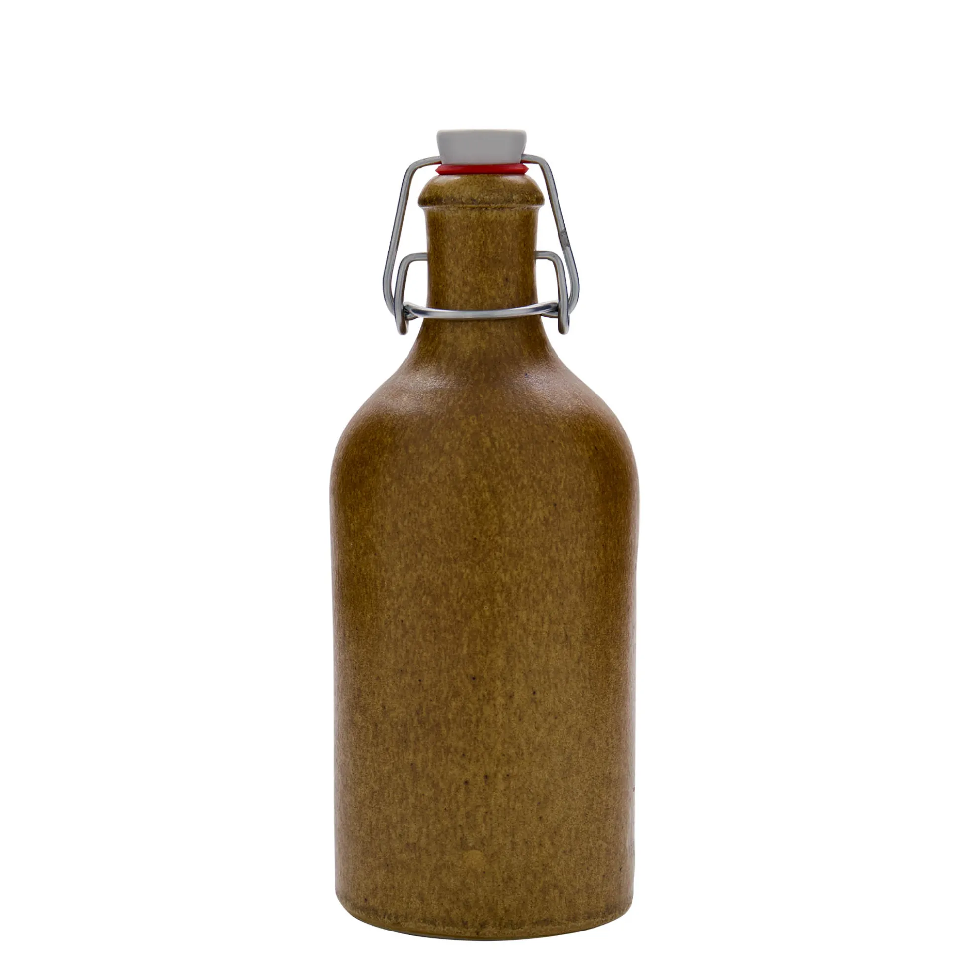 Brocca da 500 ml, gres, marrone cristallo, bocca: chiusura a staffa