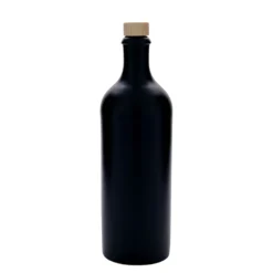Brocca da 750 ml, gres, nero, bocca: sughero