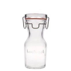 Caraffa in vetro da 250 ml 'Lock-Eat', bocca: chiusura a gancio metallico