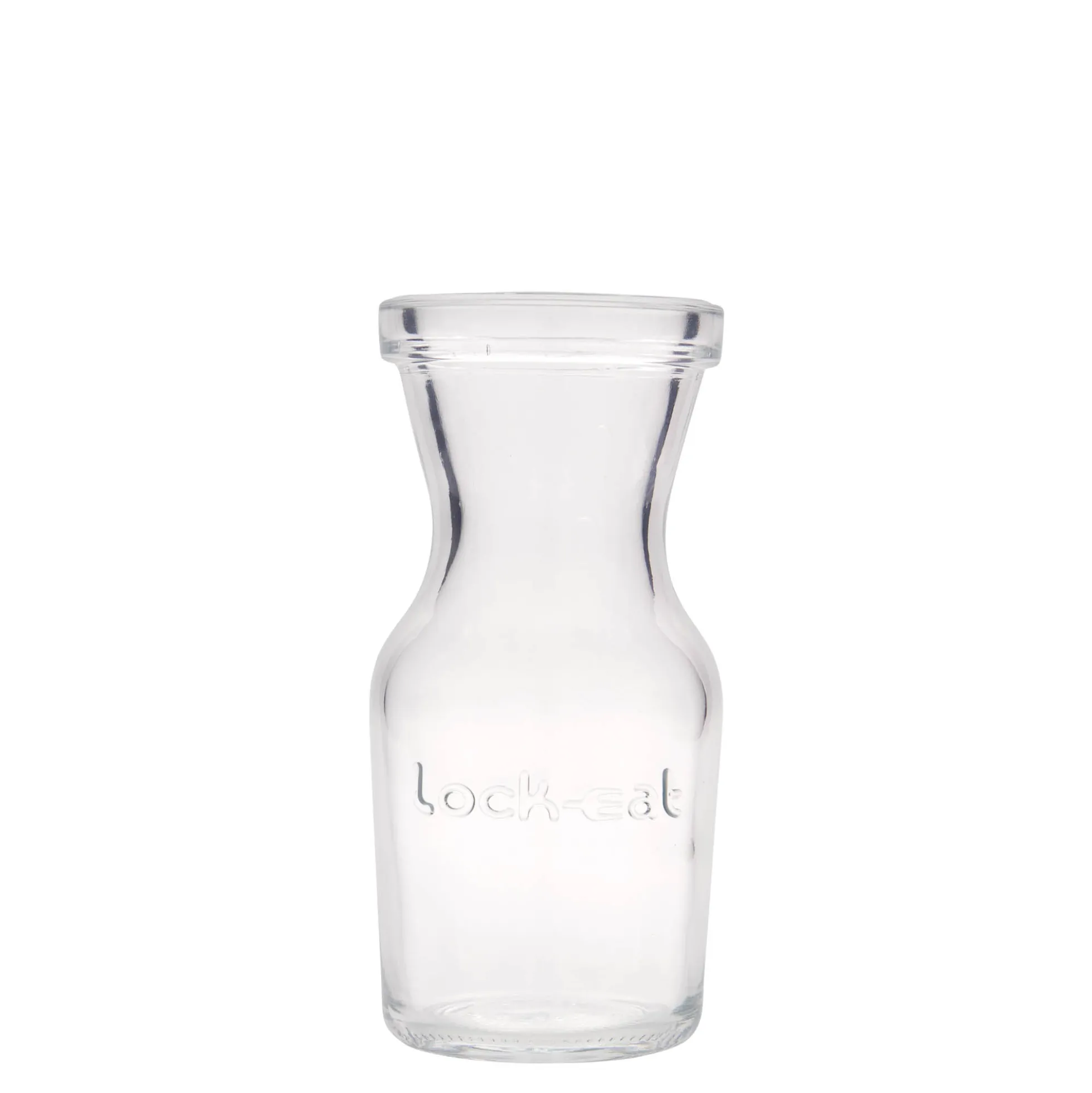 Caraffa in vetro da 250 ml 'Lock-Eat', bocca: chiusura a gancio metallico
