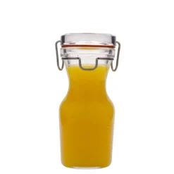 Caraffa in vetro da 250 ml 'Lock-Eat', bocca: chiusura a gancio metallico