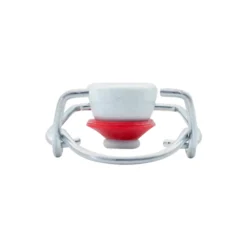Chiusura a fibbia standard, plastica, rosso-bianco