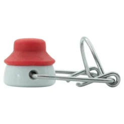 Chiusura a fibbia taglia speciale, plastica, rosso-bianco
