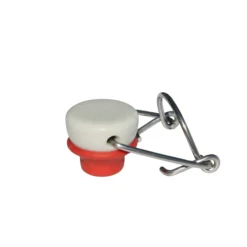 Chiusura a fibbia taglia speciale, plastica, rosso-bianco