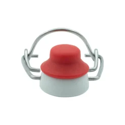 Chiusura a fibbia taglia speciale, plastica, rosso-bianco