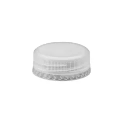 Chiusura a vite a doppia filettatura, plastica PE, bianca, per bocca: PET 38 mm
