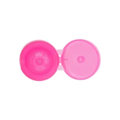 Chiusura a vite con cerniera a battente, plastica PP, rosa, per bocca: 24/410