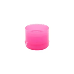 Chiusura a vite con cerniera a battente, plastica PP, rosa, per bocca: 24/410