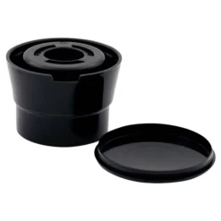 Chiusura per barattolo spezie, macinino, plastica PP, nero, per bocca: 38/400