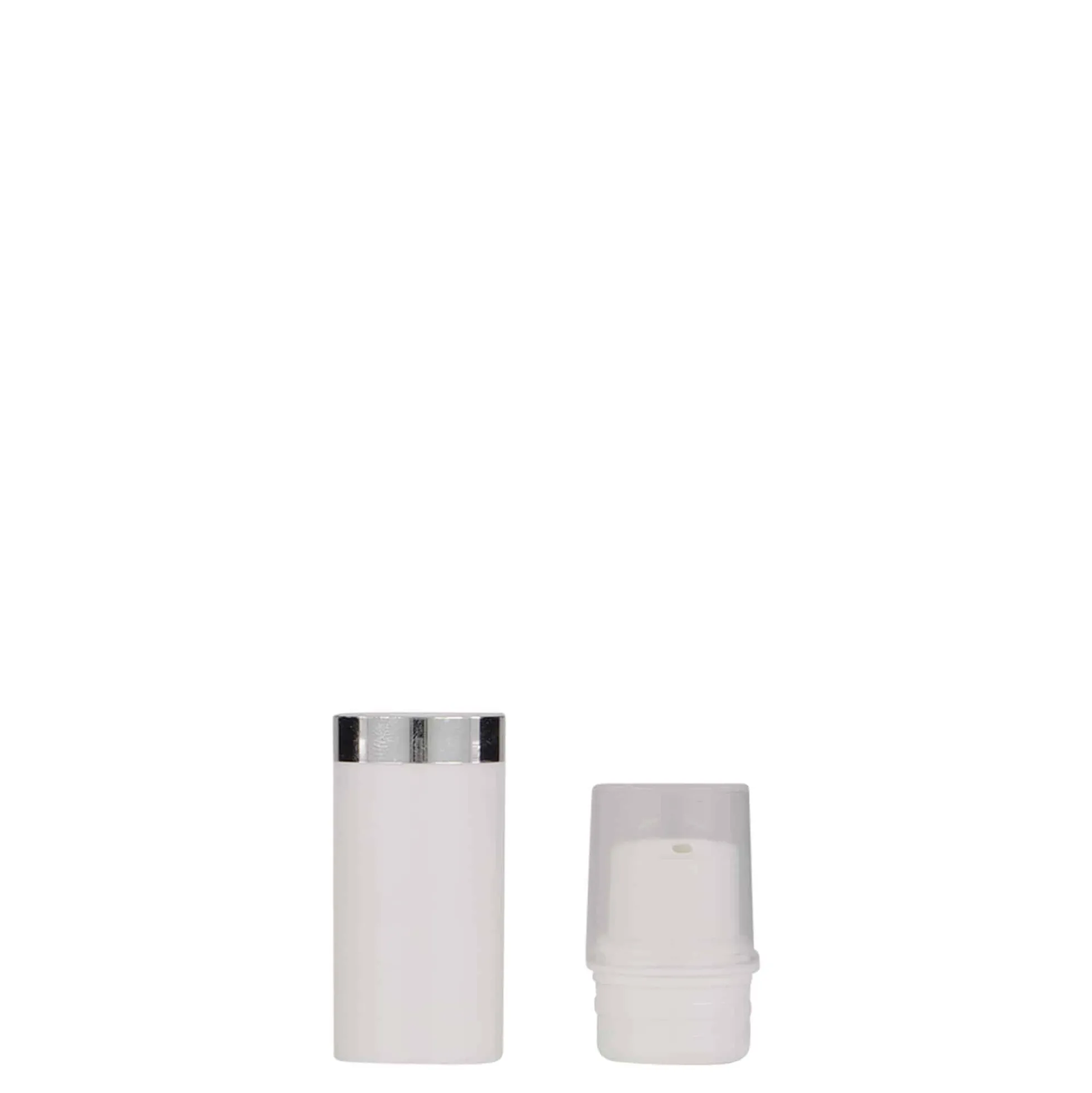 Dispenser airless da 5 ml 'Nano', plastica PP, bianco