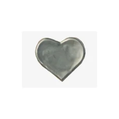 Etichetta in stagno 'Cuore', metallo, argento