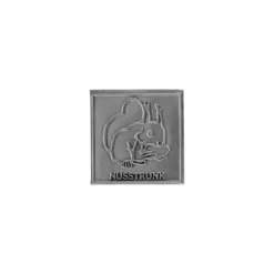 Etichetta in stagno 'Nusstrunk', quadrata, metallo, argento