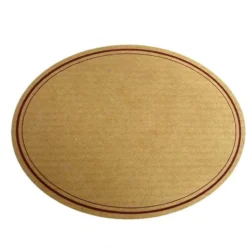 Etichetta naturale, ovale, carta, rosso-bruno