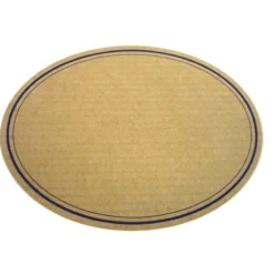 Etichetta naturale, ovale, carta, blu-marrone