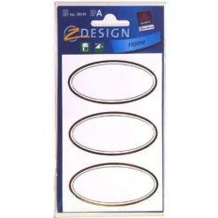 Etichette Zweckform 'Cornice Dorata', ovali, carta, bianco-oro