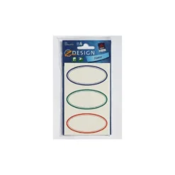 Etichette Zweckform 'Cornice colorata', ovali, carta, multicolore