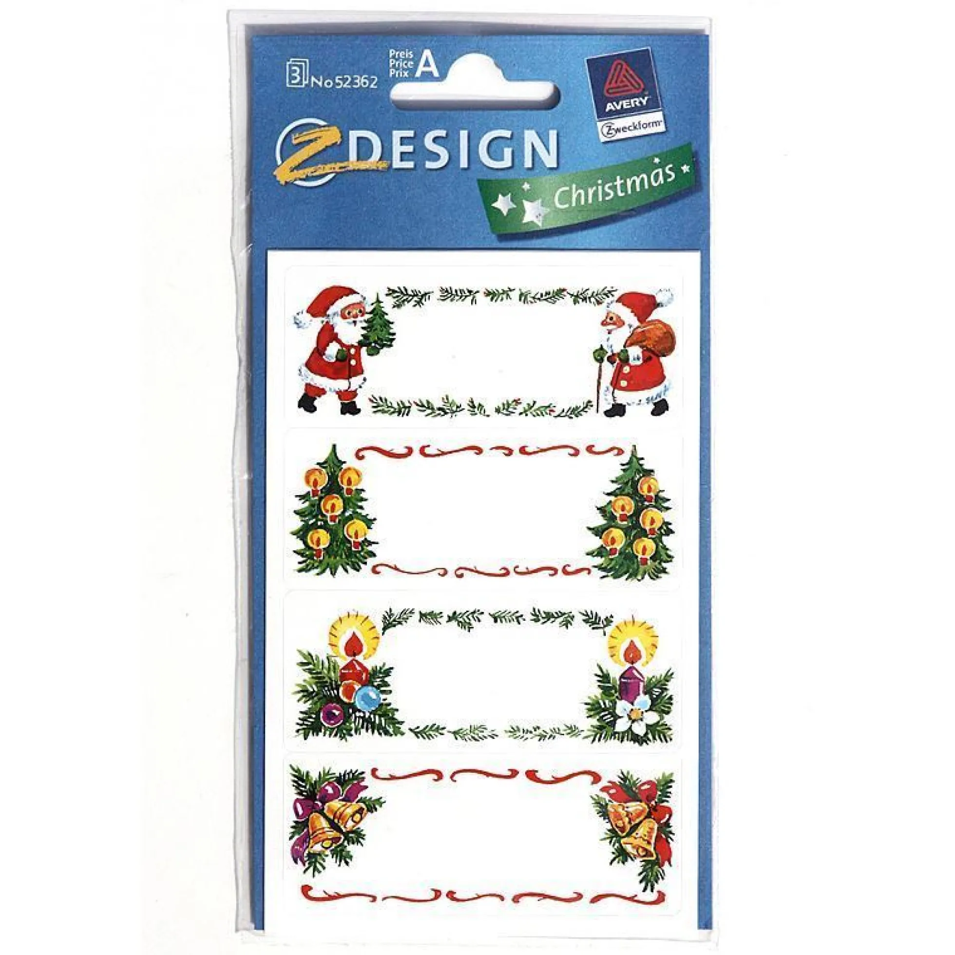 Etichette Zweckform 'Immagini di Natale', carta, multicolore