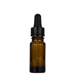 Flacone con contagocce da 10 ml, medicina, vetro, marrone-nero, bocca: DIN 18