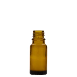 Flacone medico da 10 ml con pompa per lozione, vetro, marrone, bocca: DIN 18