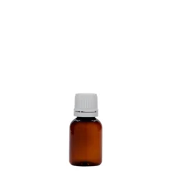 Flacone medico in PET da 20 ml 'Easy Living', marrone, plastica, bocca: DIN 18