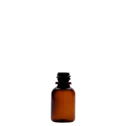 Flacone medico in PET da 20 ml 'Easy Living', marrone, plastica, bocca: DIN 18