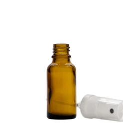 Flacone spray 20 ml medicina, vetro, marrone, bocca: DIN 18