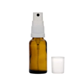Flacone spray 20 ml medicina, vetro, marrone, bocca: DIN 18