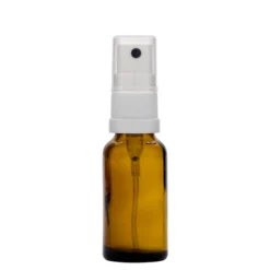 Flacone spray 20 ml medicina, vetro, marrone, bocca: DIN 18