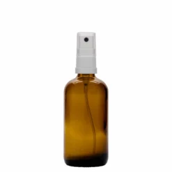 Flacone spray 100 ml medicina, vetro, marrone, bocca: DIN 18