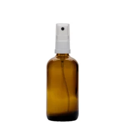 Flacone spray 100 ml medicina, vetro, marrone, bocca: DIN 18