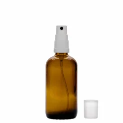 Flacone spray 100 ml medicina, vetro, marrone, bocca: DIN 18