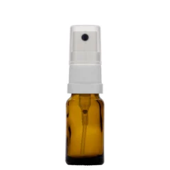 Flacone spray 10 ml medico, vetro, marrone, bocca: DIN 18