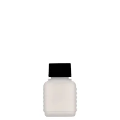 Flacone tanica da 50 ml, rettangolare, plastica HDPE, naturale, bocca: DIN 25