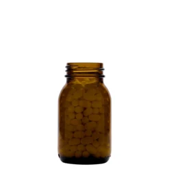 125 ml barattolo a bocca larga, marrone, bocca: DIN 40